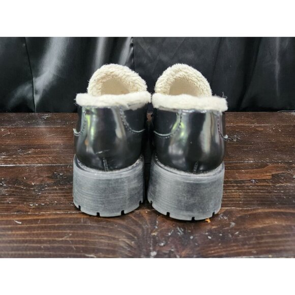 Steve Madden Lando-F Black Patent Leather Faux Fur Lined Loafer/Sz. 7.5M - Picture 6 of 10